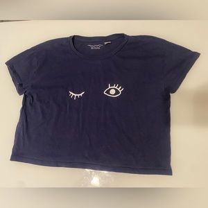 navy lashes tshirt